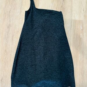 NWOT Beyond Yoga One Shoulder Skort Dress, Small, Dark Grey